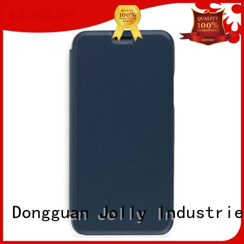 Jolly pu leather cell phone protective covers with strong magnetic closure for sale 1