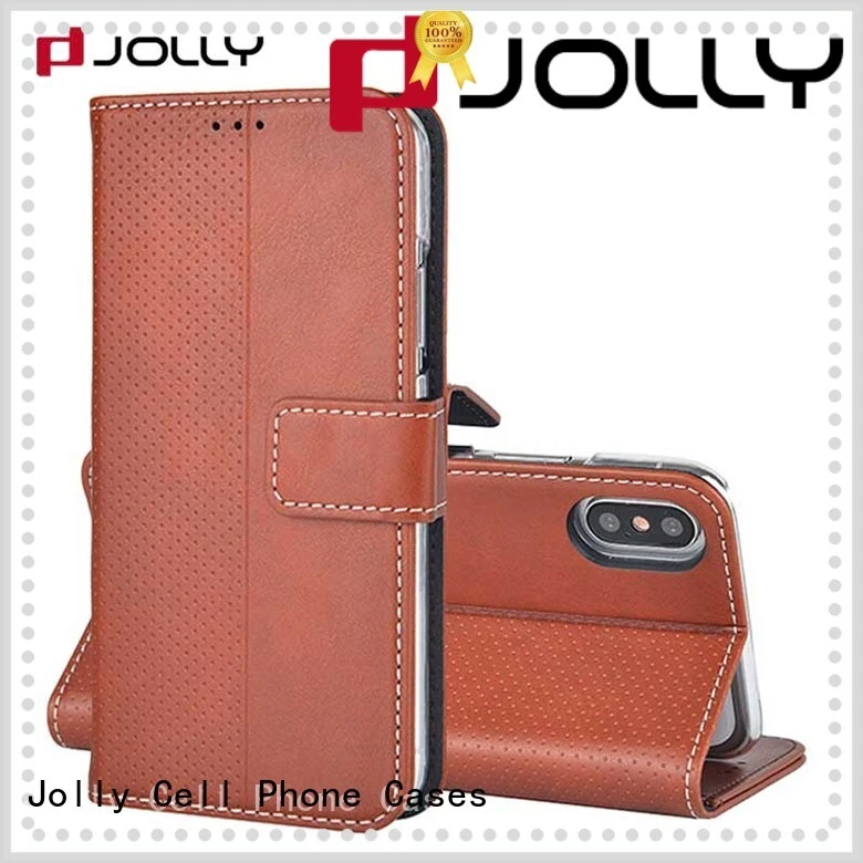 Jolly artificial cell phone wallet wristlet with credit card holder for apple 1
