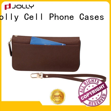 Jolly artificial cell phone wallet wristlet company for iphone xs 1
