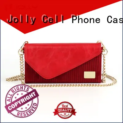 Jolly leather card holder organizer leather cell phone wallet case company for mobile phone 1