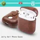 pu leather Airpods Case with button hole hollow for sale 1