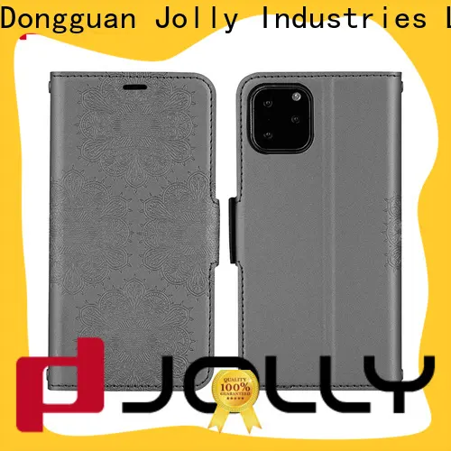 best leather flip phone case with slot kickstand for sale 1