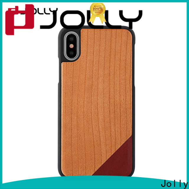 Jolly slim spliced two leather mobile back cover designs supply for iphone xs 1
