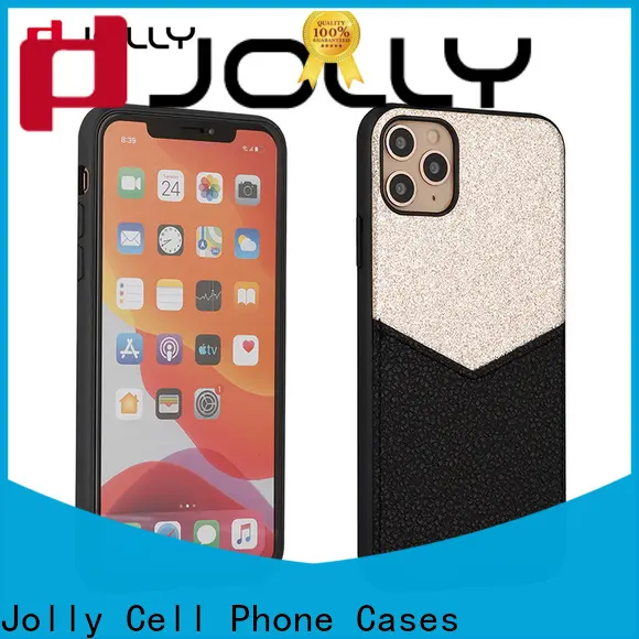slim spliced two leather custom made phone case supplier for sale 1
