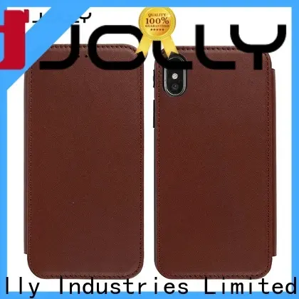 Jolly folio cell phone protective covers with slot for iphone xs 1
