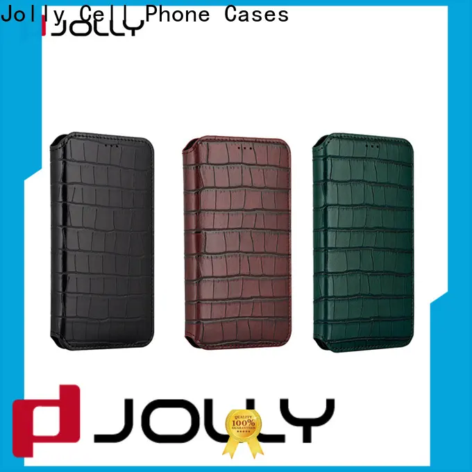 Jolly latest leather phone case with slot for iphone xs 1