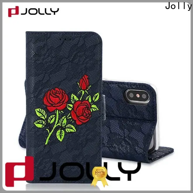 Jolly artificial leather cell phone wallet case for busniess for apple 1