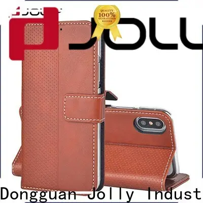 Jolly leather wallet phone case factory for apple 1