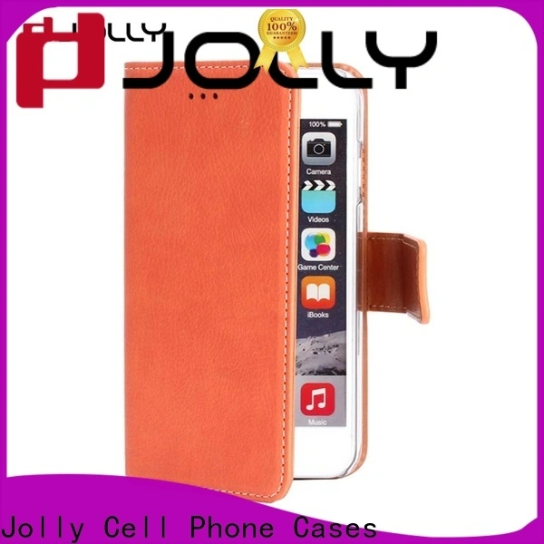 Jolly real carbon fiber wallet style phone case manufacturer for apple 1