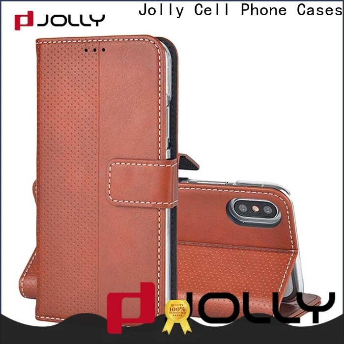 leather card holder organizer women's cell phone wallet with printed pattern cover for apple 1