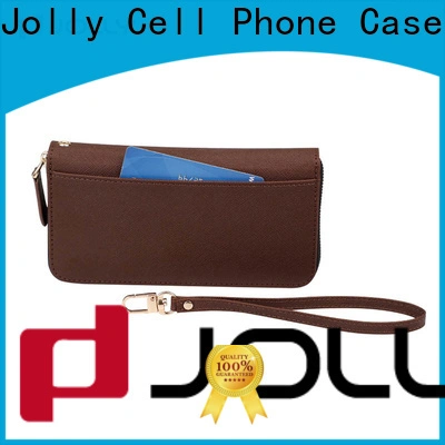 Jolly leather cell phone wallet factory for apple 1