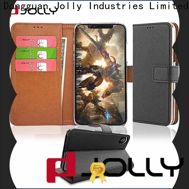 Jolly designer wallet phone case with printed pattern cover for apple 1