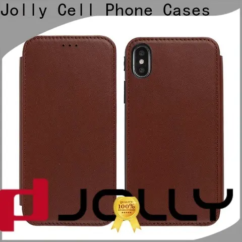 Jolly slim leather flip cell phone case factory for mobile phone 1