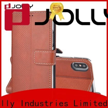 Jolly top leather cell phone wallet case company for mobile phone 1