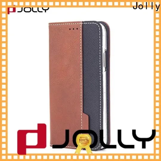 Jolly initial flip phone case with strong magnetic closure for iphone xs 1