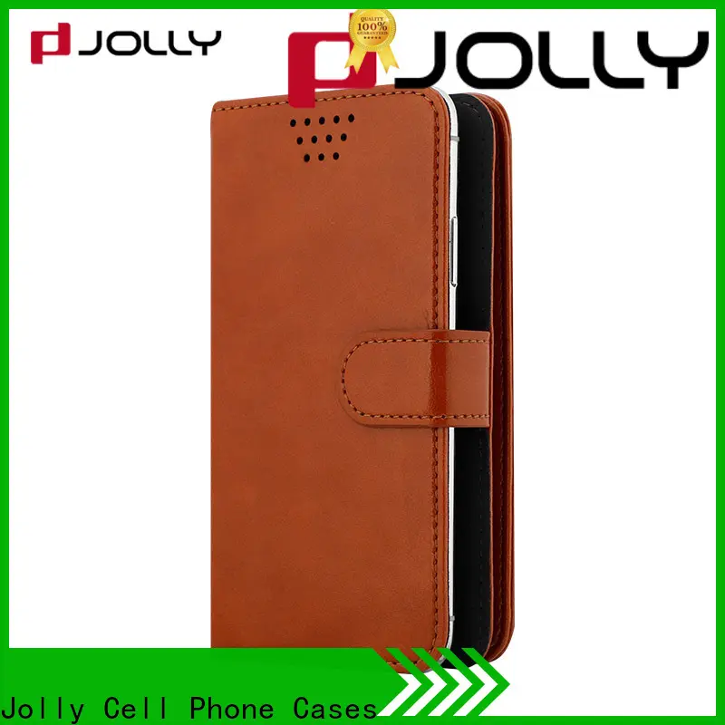 Jolly pu leather universal case with credit card slot for mobile phone 1