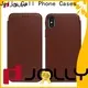 Jolly latest leather flip phone case with strong magnetic closure for iphone xs 1