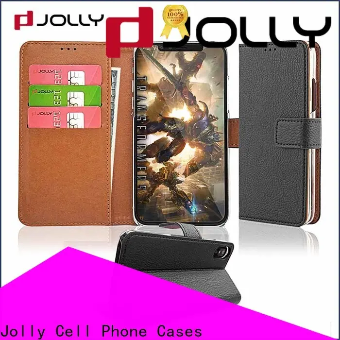 Jolly cell phone wallet combination supplier for apple 1