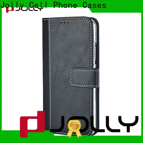 Jolly real carbon fiber cell phone wallet case with credit card holder for mobile phone 1
