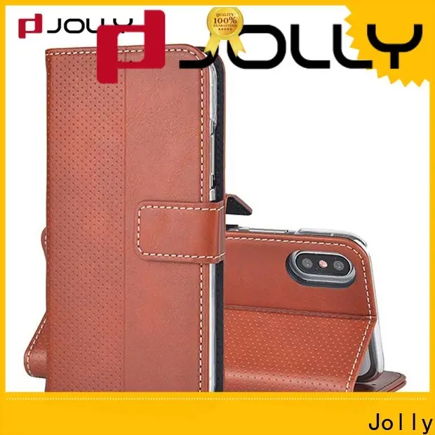 Jolly leather wallet phone case supply for apple 1