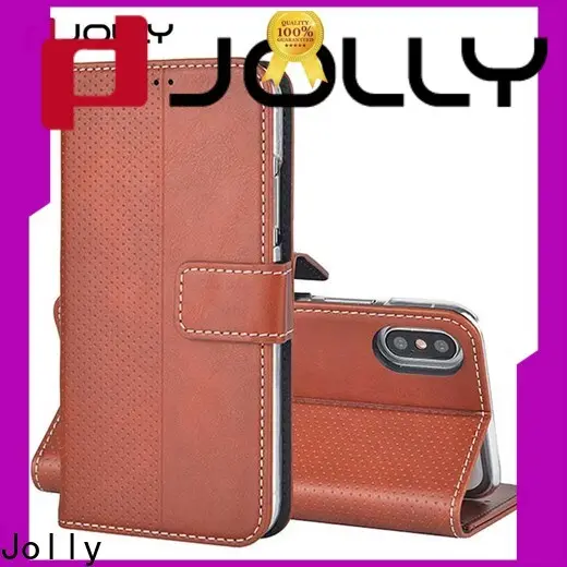 Jolly leather wallet phone case with id and credit pockets for sale 1