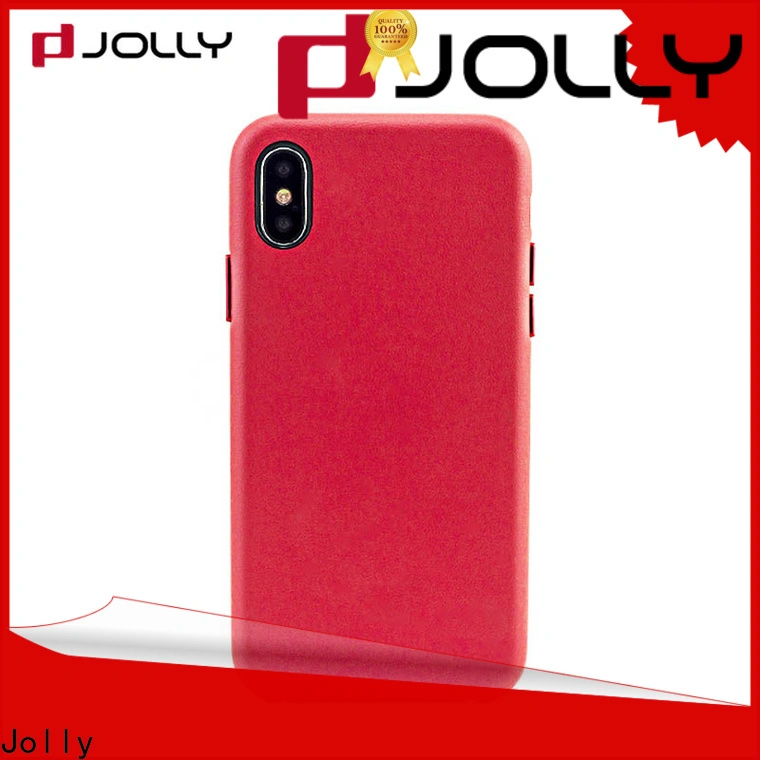 Jolly slim spliced two leather mobile case factory for iphone xr 1