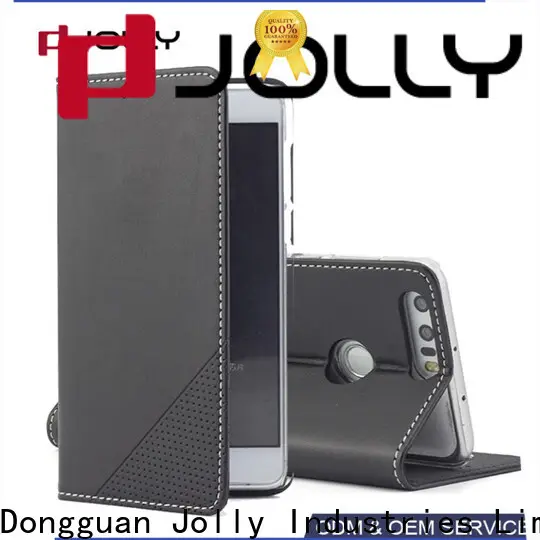 Jolly wholesale leather phone case with slot for iphone xs 1