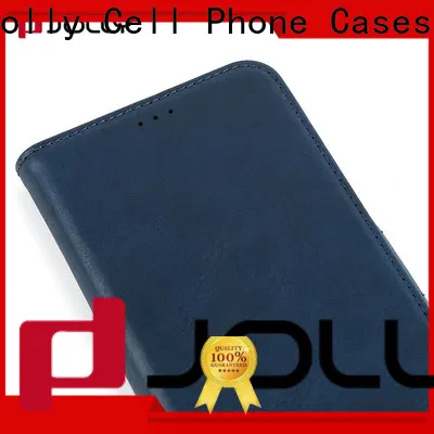 Jolly slim leather anti radiation phone case with strong magnetic closure for sale 1