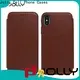 pu leather leather flip phone case with id and credit pockets for iphone xs 1
