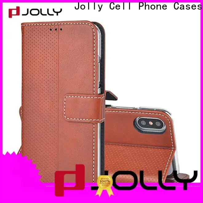 Jolly leather wallet phone case with credit card holder for apple 1