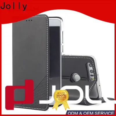 Jolly pu leather flip phone case with slot kickstand for mobile phone 1
