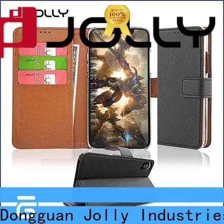 leather card holder organizer smartphone wallet case with printed pattern cover for sale 1