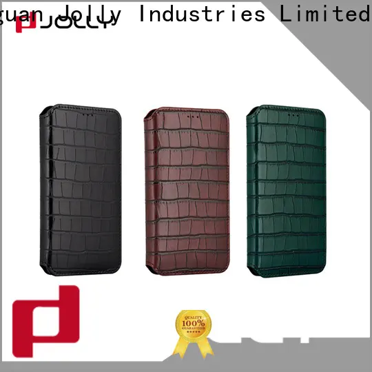 Jolly custom leather cell phone wallet case for busniess for mobile phone 1