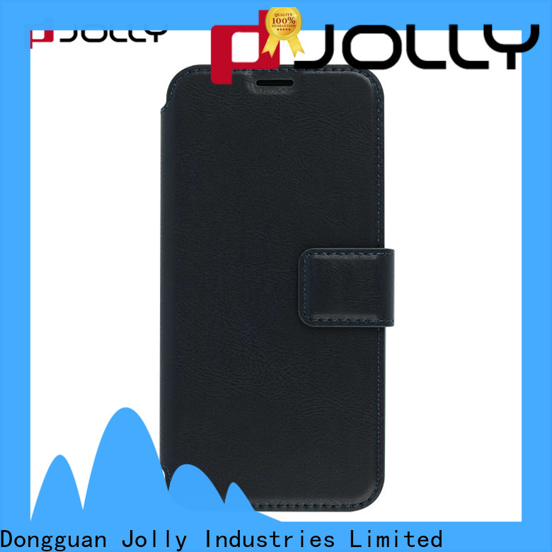 Jolly folio leather flip phone case supplier for iphone xs 1