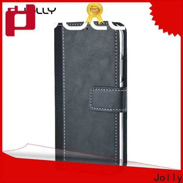 Jolly leather cell phone wallet case with id and credit pockets for mobile phone 1