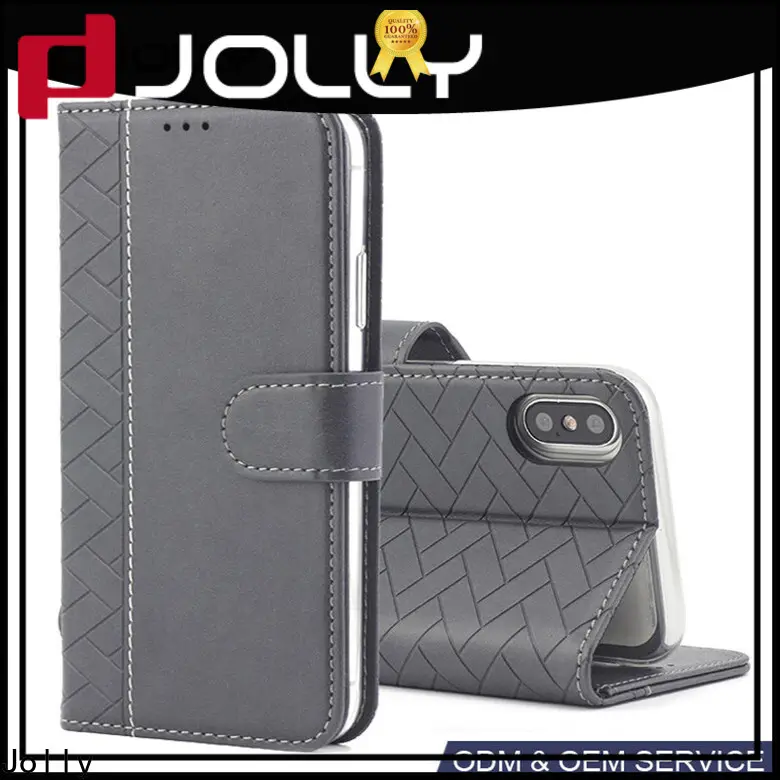 Jolly magnetic wallet phone case with cash compartment for iphone xs 1