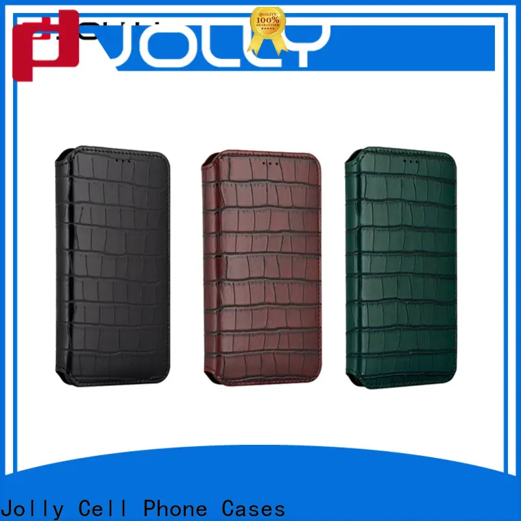 Jolly custom flip wallet case factory for mobile phone 1