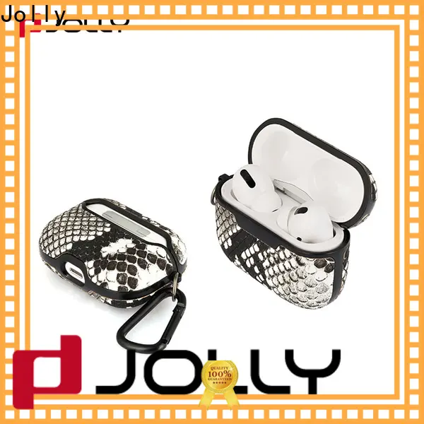 Jolly latest leather airpod pro case with clip factory for iphone 14 1