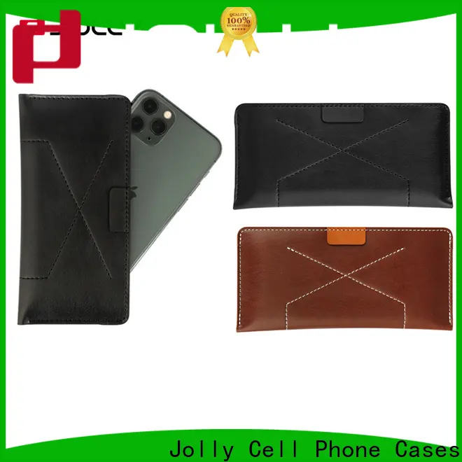 latest leather phone case with adhesive for mobile phone 1