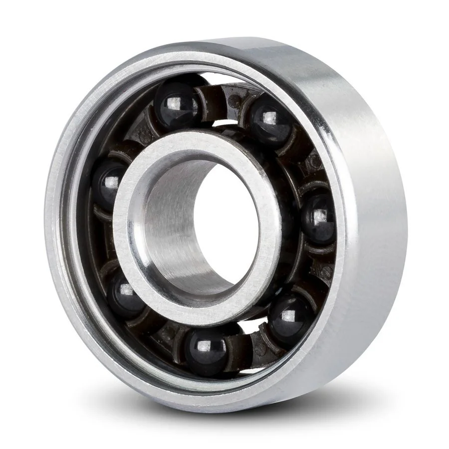 Miniature hybrid ball bearings - smooth run SS C 608 open C3 8x22x7 mm (Material:AISI440, Si3N4 balls, Nylon cage, not lubricated) 1