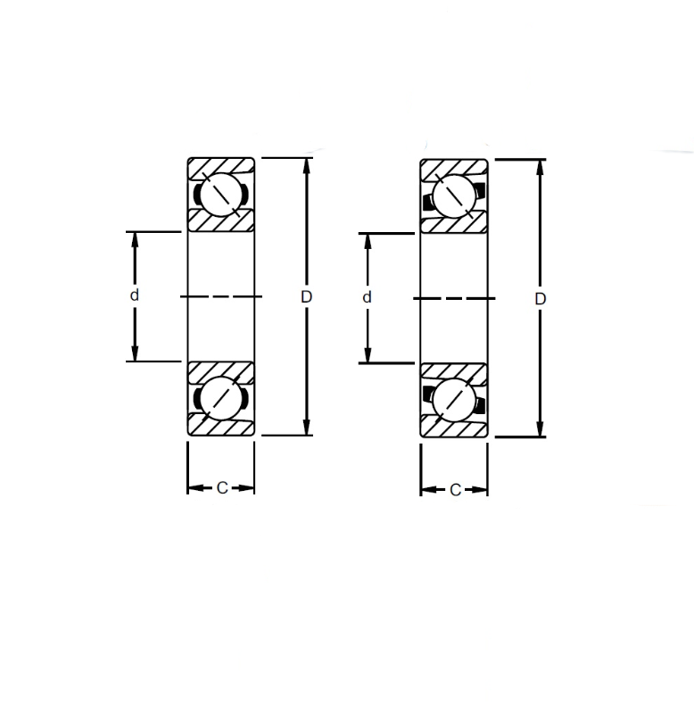 Rodamiento de bolas de contacto angular de una sola fila 7318B 7318A 7318AC 7318C Tamaño 90x190x43 mm 3