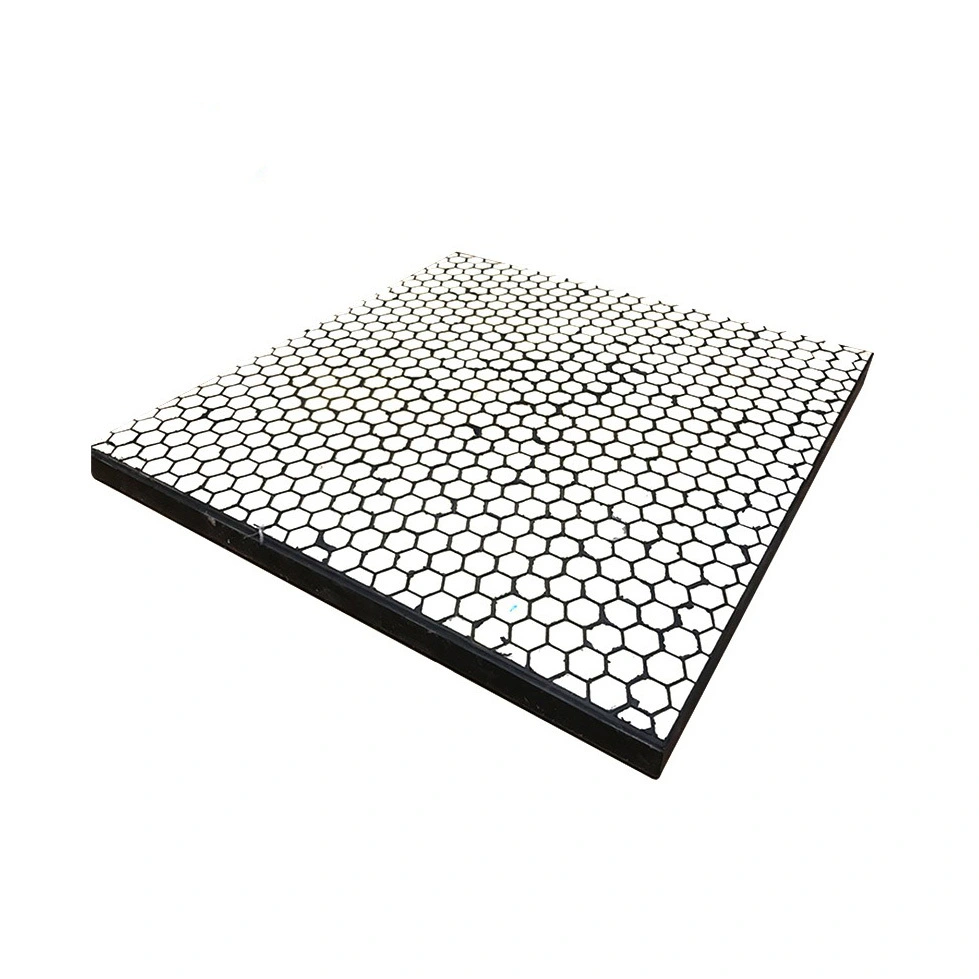 Hexagonal Wear - Resistant Ceramic Rubber Composite Liner Plate 1