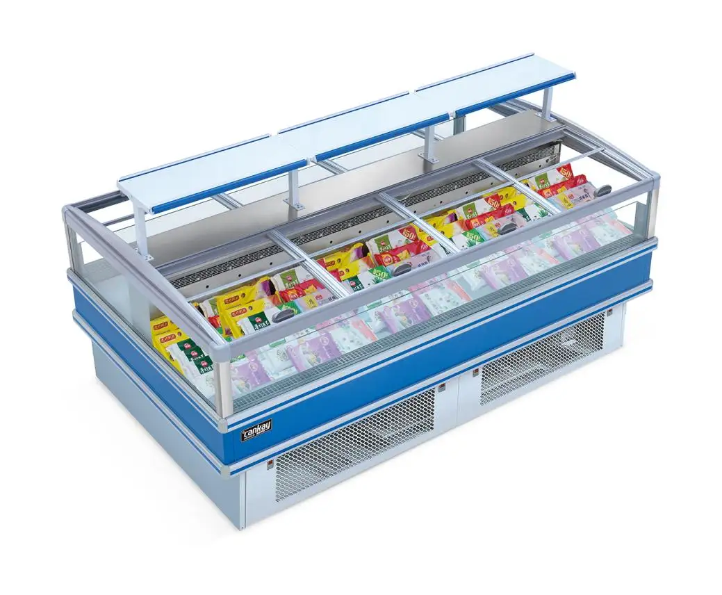 Commercail Supermarket Island Freezer Plug-In Refrigeration Unit For Ice Cream And Frozen Meat1 1