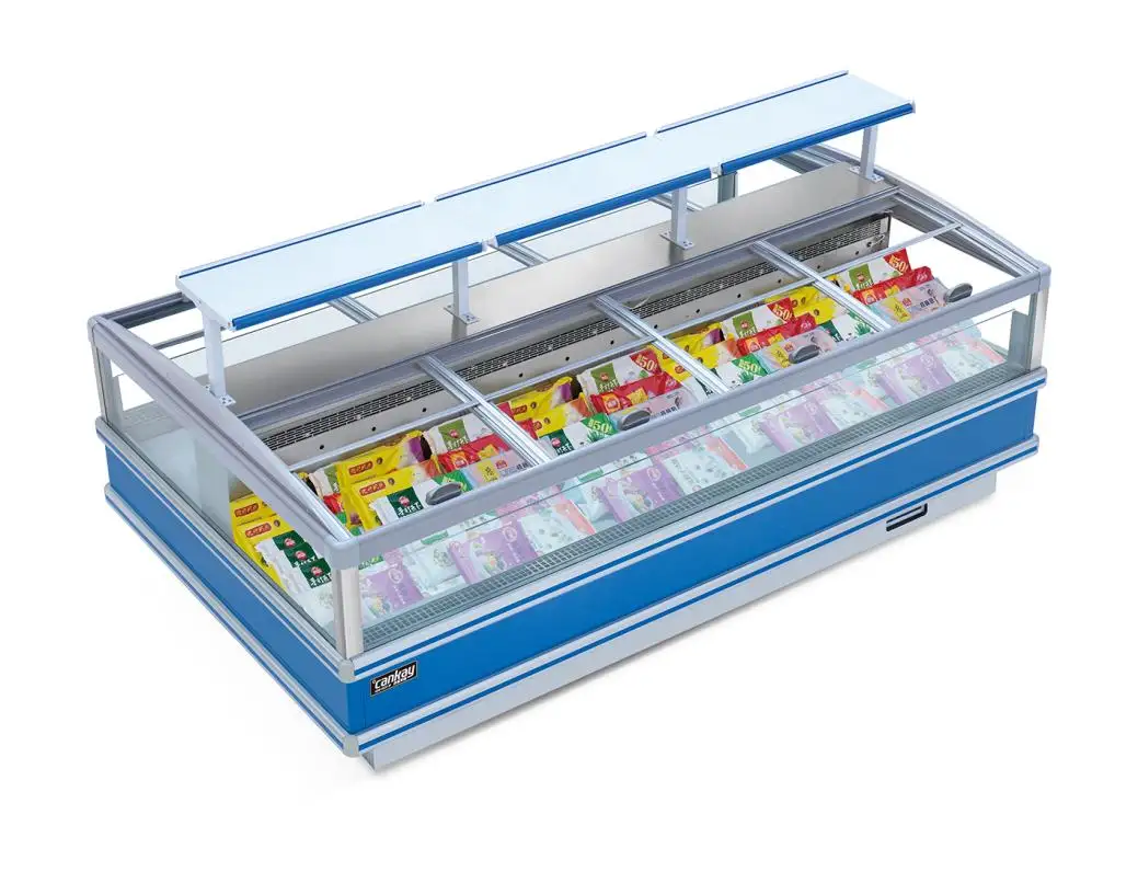 Commercail Supermarket Island Freezer Plug-In Refrigeration Unit For Ice Cream And Frozen Meat2 1