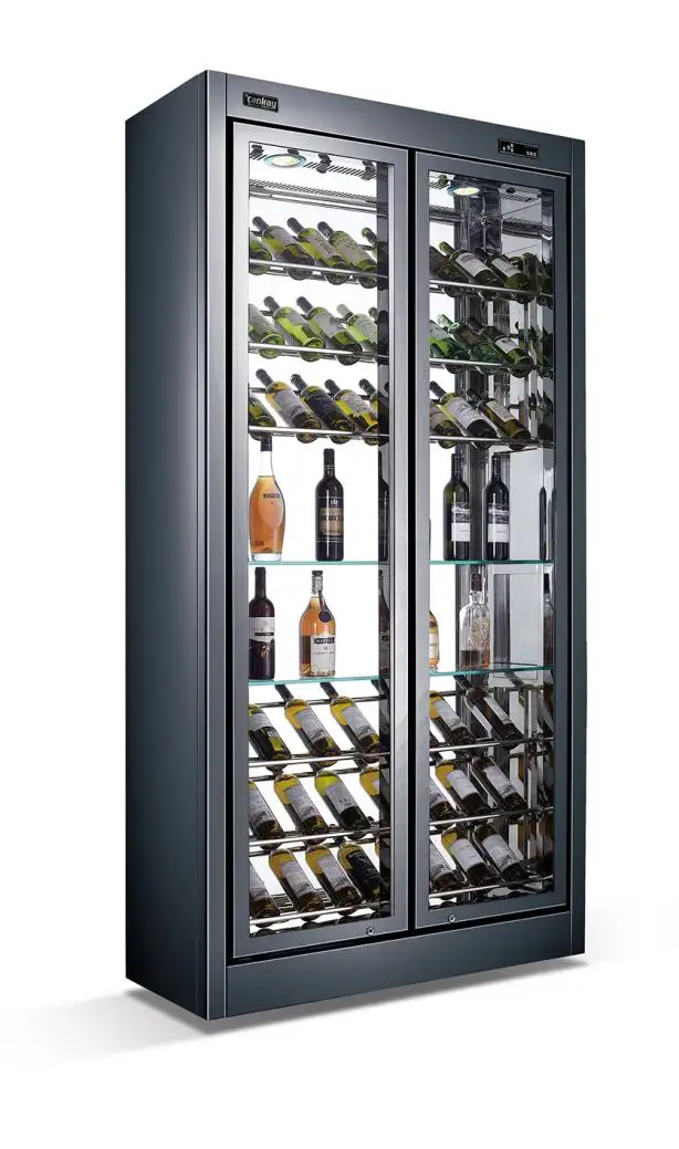 Wine Upright Glass Door Chiller Plug-in And Remote Refrigeration Unit For Displaying Wine 1