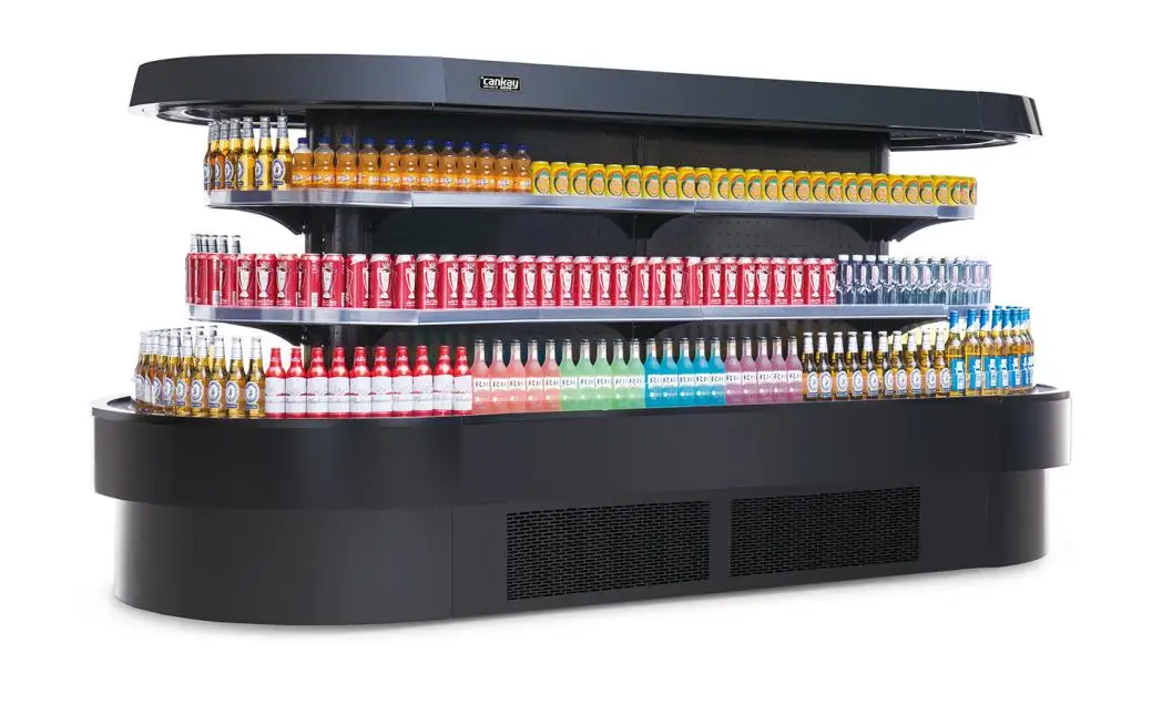 Commercail Supermarket Ring Type Display Chiller Plug-In Remote Refrigeration Unit For Displaying Drinks And Fruits And Milk And Milkshake 1
