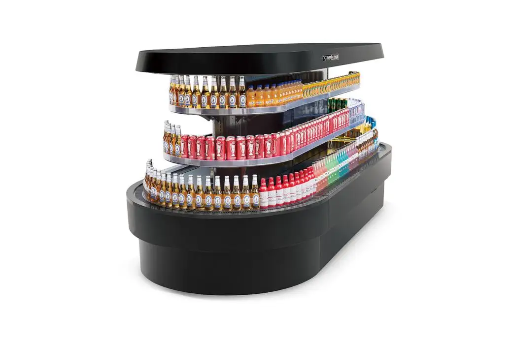 Commercail Supermarket Ring Type Display Chiller Remote Refrigeration Unit For Displaying Drinks And Fruits And Milk And Milkshake 1