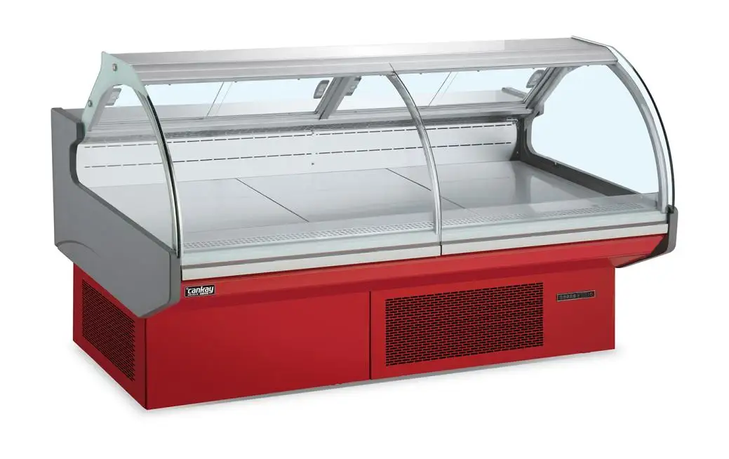 Commercail Supermarket Glass Door Frest Meat Showcase Chiiller Plug-In Refrigeration Unit For  Deli Shops1 1