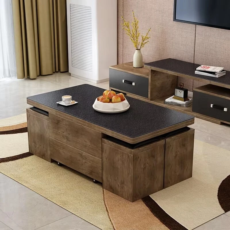 Modern Lift Top Wooden Coffee Table with Hidden Compartment Rising Tabletop Dining Furniture for Living Room 1