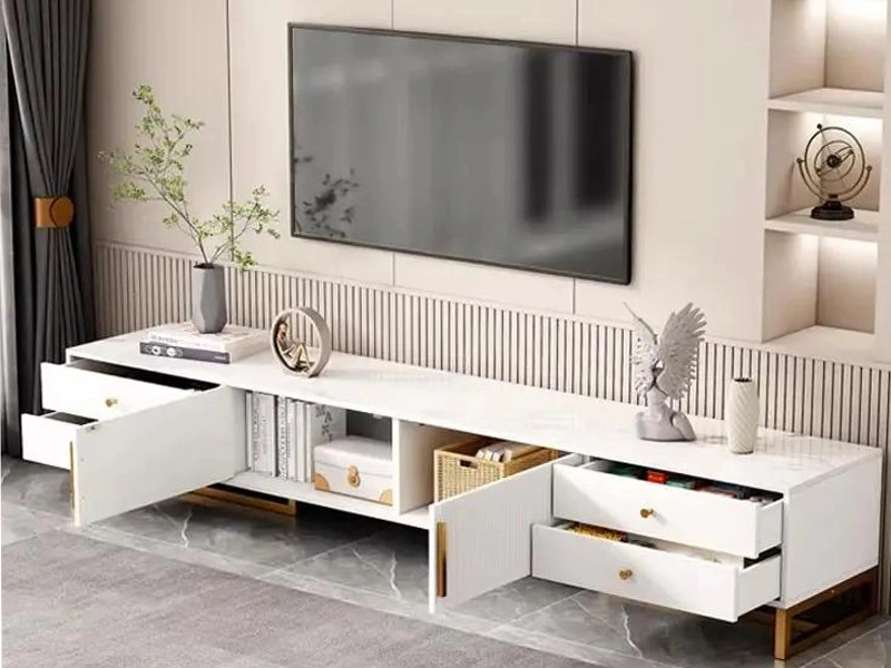 Nordic - Style TV Stand | Peinture de construction robuste de 15 mm mdf 1